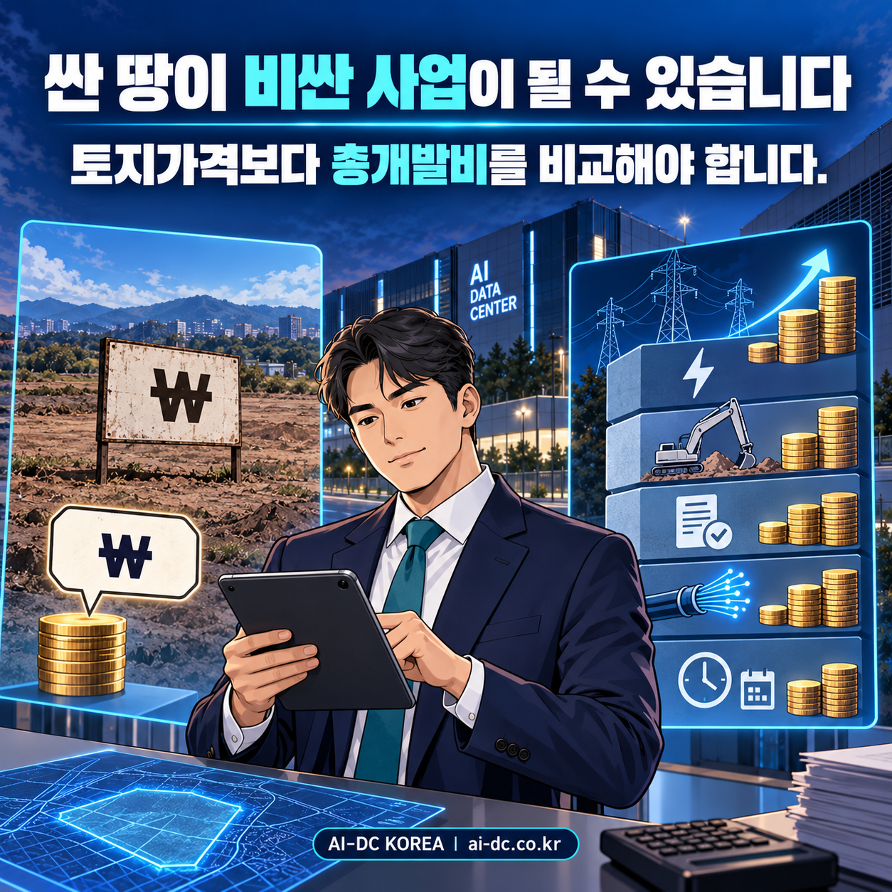 8컷. 싼 땅이 비싼 사업이 될 수 있어 토지가격보다 총개발비를 비교합니다