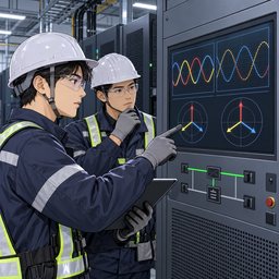 4컷. 전압·주파수·위상 동기 확인